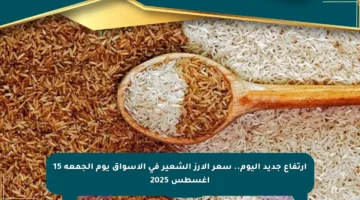 ارتفاع جديد اليوم.. سعر الأرز الشعير في الأسواق يوم الجمعة 15 أغسطس 2025